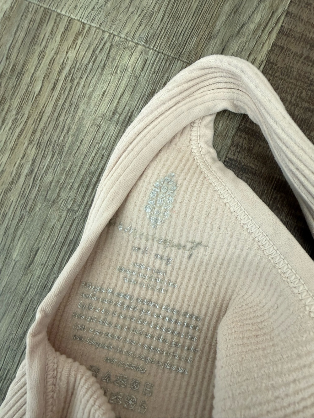 NWOT Free People Movement Seamless Ribbed Racerback Bralette - Beige - Picture 3 of 4